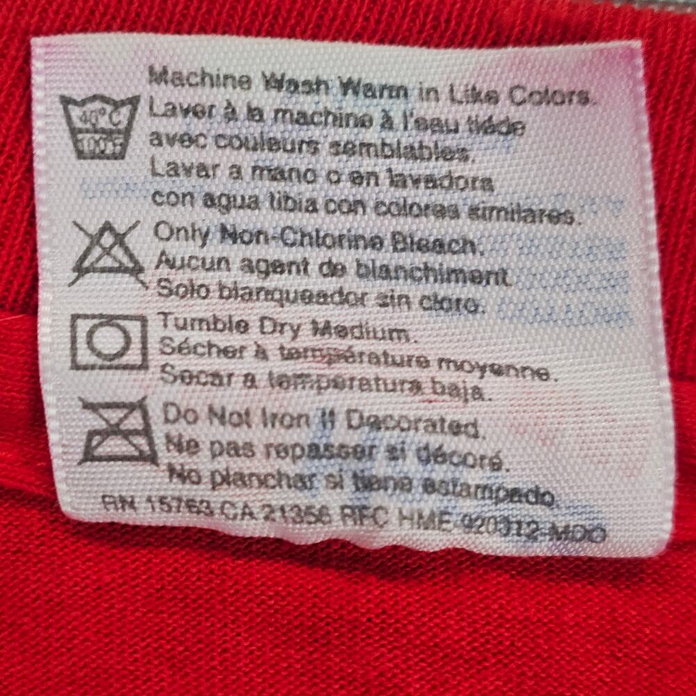 Vintage Christmas Shirt Shirt Womens XL Red 90s Christmas Tree Single Stitch - Picture 8 of 11
